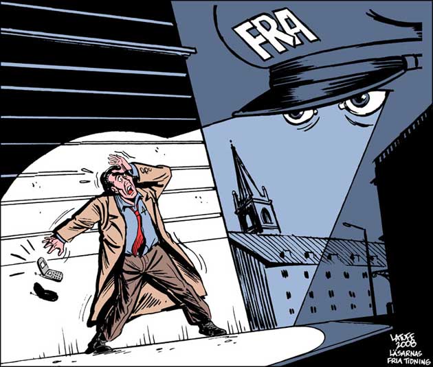 FRA, Latuff, Integritet, Mänskliga rättigheter, Sverige